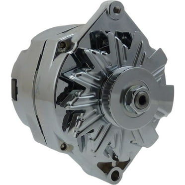 100% NEW CHROME ALTERNATOR FOR CHEVY BBC,SBC,HOTROD 3 WIRE,BILLET PULLEY 110A 